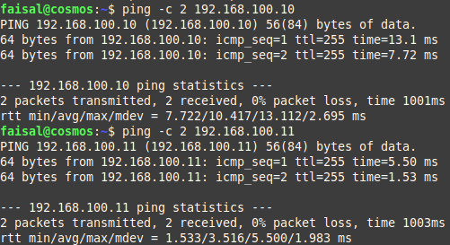 Routers Ping Response
